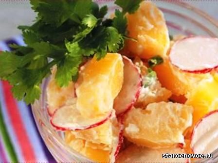 салат с редисом и картофелем