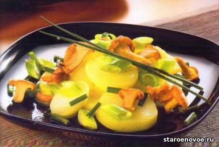 картофельный салат с грибами