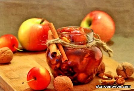 яблочное варенье с грецкими орехами