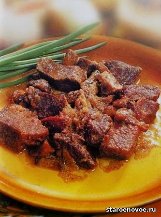 говядина тушеная с грибами