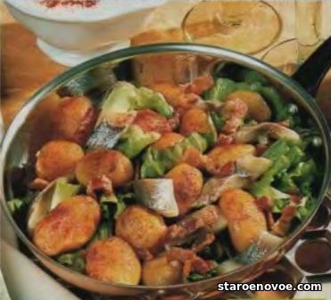 сельдь жареная с картофелем