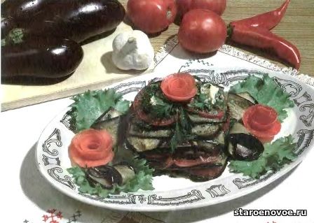 баклажаны жареные с помидорами